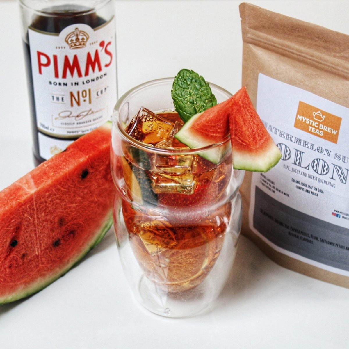 Watermelon Pimm's Cocktail - Mystic Brew Teas