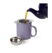 Empress Tea Room Strainer with Drip Bowl - Mystic Brew Teas